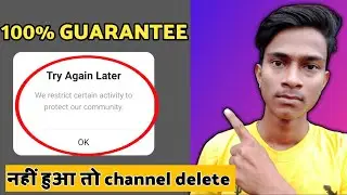 How to Fix Try Again Later we restrict certain activity to protect our community error on instagram