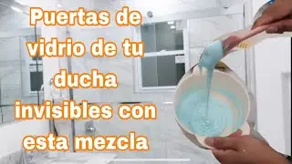 ⚜️TUS PUERTAS DE VIDRIO Y DUCHA RECHINANDO DE LIMPIO CON JABON POTENTE limpieza rápida del baño
