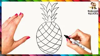 Cómo Dibujar Una Piña Paso A Paso 🍍 Dibujo Fácil De Piña