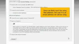 How to set your default address in cPanel