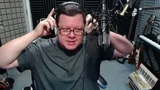 Voice Actor records a commercial