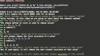 The remove() method in Python lists