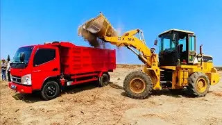 XGMA XG935H  Wheel Loader Loading Dump Truck Hauling Sand | Heavy Equipment Construction