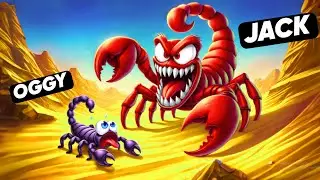 OGGY BECAME GIANT SCORPION TO EAT JACK IN ROBLOX BE A SCORPION 🦂