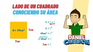Calculate the side of a picture knowing its area. Super easy - For beginners