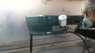 Нанесение лака на акрил по мокрому.
