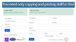 How to Create a Responsive Login and User Registration/Signup Form using Bootstrap, PHP and MySQL?