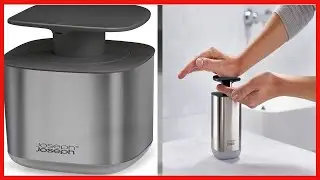 Joseph Joseph Presto Stainless-Steel Hygienic Easy-Push Soap Dispenser with Wide Pump, One-Size