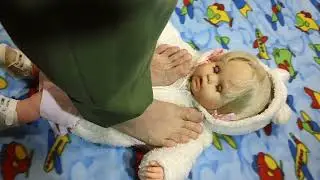 Very happy blonde doll on trample video. 01-B