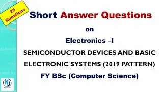 Short Answer Questions on Elect - I FY BSc (CS)- Semiconductor Devices and Basic Electronic Systems