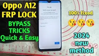 Oppo A12 FRP Lock bypass tricks||quick and easy tutorial