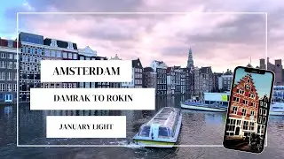 Amsterdam January 2023: From Central Station to Rokin - 4K