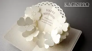 pop-up card__Floral Half Wreath
