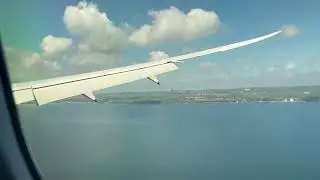 Landing Singapore Airlines B787-10 DPS Bali airport