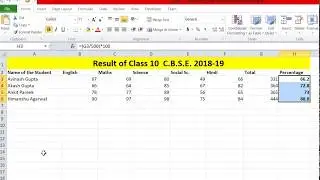 how to calculate percentage in excel