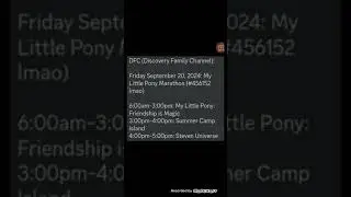 Another MLPFIM Friday marathon on Discovery Family...of course...