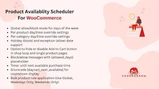 Product Availability Scheduler for WooCommerce