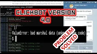 Clickbot version 4.0, bad marshal fixed | Earn Crypto Automatically