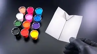 Acrylic pour Painting with a Pouring Card - 12 Colors - 3 Canvas