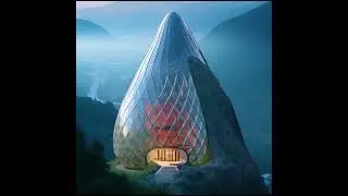 Kaplism. Suspension houses of teardrop-shaped biomorphic forms
