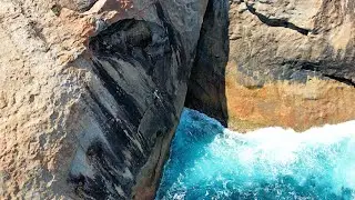 Fishing from a Cave on a Cliff!