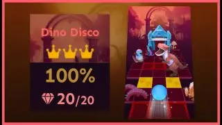 「Rolling Sky」Dino Disco「Bonus Level 43」| ★★★★