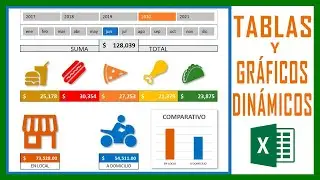 🆗 Designing Pivot Charts and Tables in EXCEL 2019 | Complete Example | Dashboards | Tables 🔴
