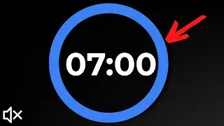 The Most Sleek 7 minute Countdown Timer | Black background, No sound
