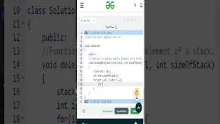 Delete Middle Element From Stack | Stack | GFG  Coding | Bhola Prasad