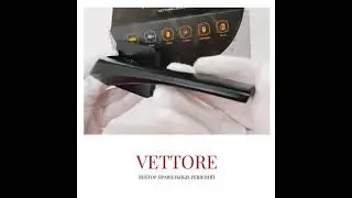 Ручка дверная VETTORE R06.135 MBP (черный матовый) для входных и межкомнатных дверей