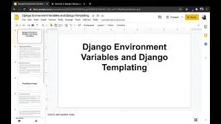 Python: Environment Variables in Django I