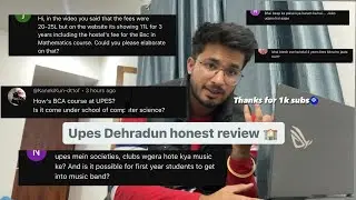 UPES Dehradun review based on my comment section 🔥| honest review | #youtuber #youtube #viral #upes
