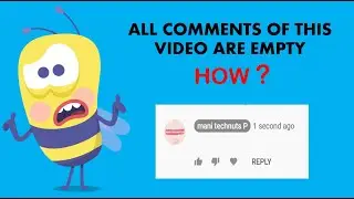 ALL THE COMMENTS OF THIS VIDEO ARE EMPTY @manitechnuts p