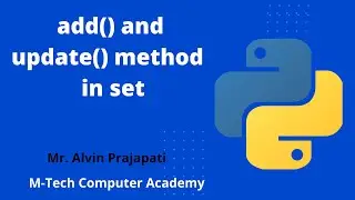 Set Method (add, update) in Python