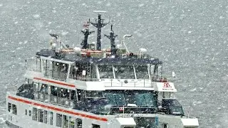 珍しく宮島も雪景色、広島の沿岸部も大雪に
