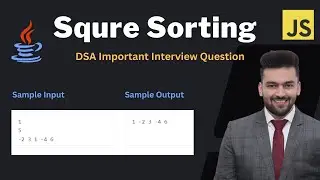 Square Sorting DSA Interview Question || Sorting Numbers with Bubble Sort in Java - Hoshiyar Jyani