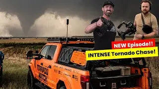 Tornado Hunting // Close call with a SCARY and INTENSE Twister!! (4K)