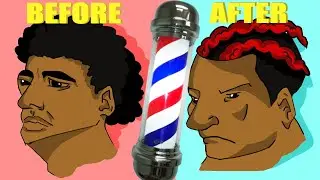 Taking My Cartoons To The Barbershop- Drawing Hairstyles