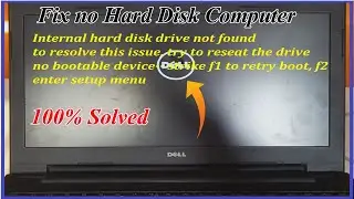 Intenal Hard Disk Drive Not Found Dell | How To Fix Dell Computer Hard Drive Not Detected