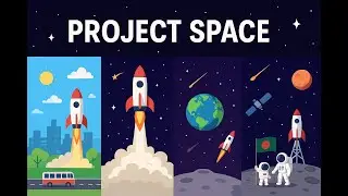 🚀 Project Space | OpenGL Computer Graphics Journey from Earth to Moon | Space Animation Project