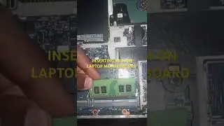 Inserting RAM ON Laptop Motherboard #shorts #motherboard #ram