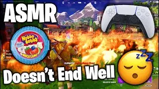 [ASMR]😴Fortnite: ZERO BUILDS🎮Controller Sounds & Chewing Gum🍬