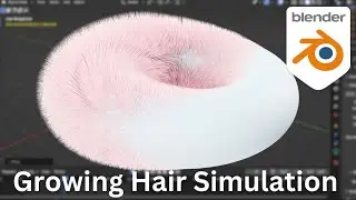Growing hair simulation in blender | blender tutorial