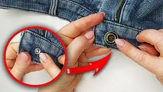 ✅How to Change a Button on Jeans in 1 Minute/Easy Tip