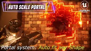 2- Auto scale Portal Frame, Opens with Camera Shake and Flash (Unreal Engine 5)