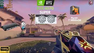 VALORANT FPS Test: Ryzen 7 9800X3D + RTX 4070 Super – High vs Medium Settings (Benchmark Results)
