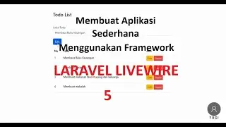5 || Membuat tampilan Todo Menggunakan Laravel Livew