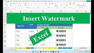 How to Insert Watermark in excel របៀបដាក់ផ្ទៃខាងក្រោយក្នុងexcel | rean khmer computer