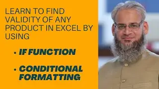 Use of IF and CONDITIONAL FORMATTING in Excel to find validity of products | Fun with MS Excel