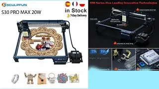 SCULPFUN S30 PRO MAX Laser Engraver With Automatic Air-assist System 20W Cutting and Engraving